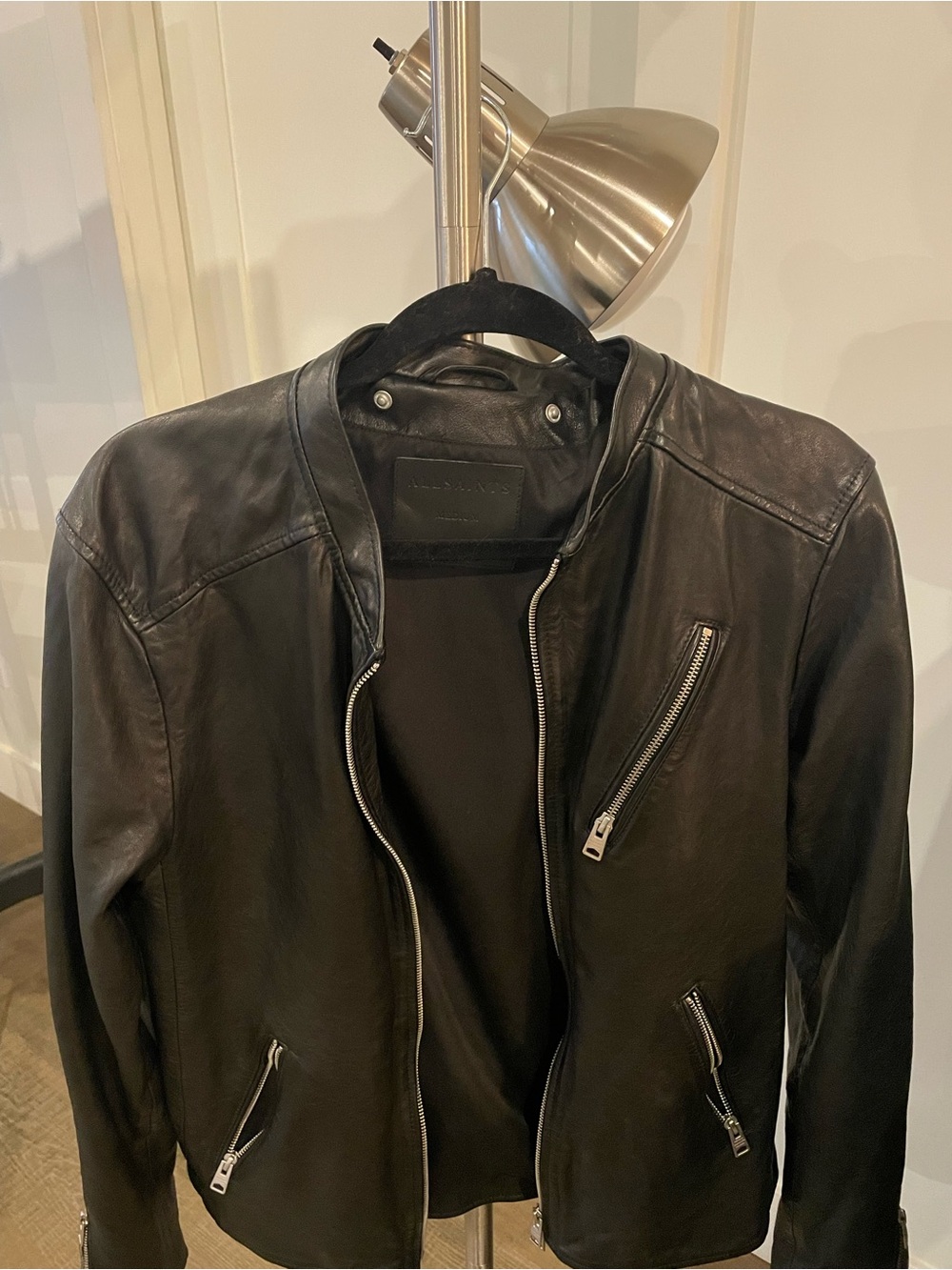 All Saints  Black Leather Jacket